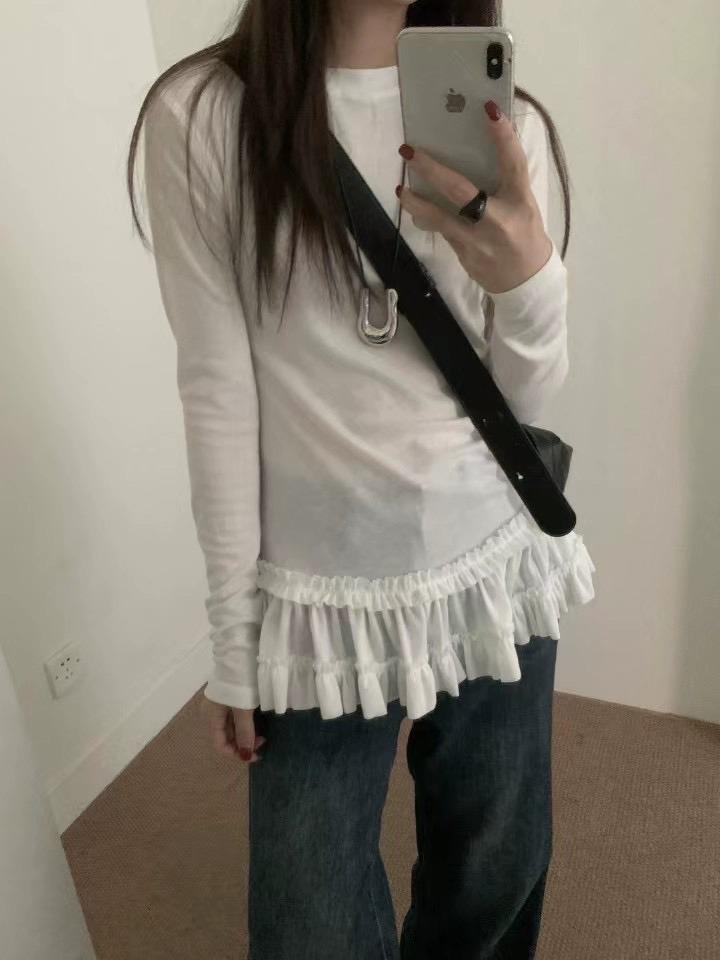 Женская балетная кружевная футболка с длинным рукавом, весенняя - шикарная, утягивающая, многослойная Small белый
Женская балетная кружевная футболка с длинным рукавом, весенняя - шикарная, утягивающая, многослойная Small белый