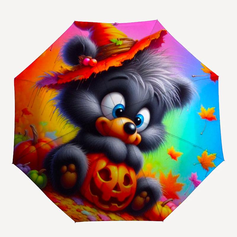 1pc Halloween Pumpkin Bear Auto-Fold Umbrella with One-Touch Open/Close - 8 Reinforced Ribs for Windproof Stability, yy251118160
1pc Halloween Pumpkin Bear Auto-Fold Umbrella with One-Touch Open/Close - 8 Reinforced Ribs for Windproof Stability, yy251118160