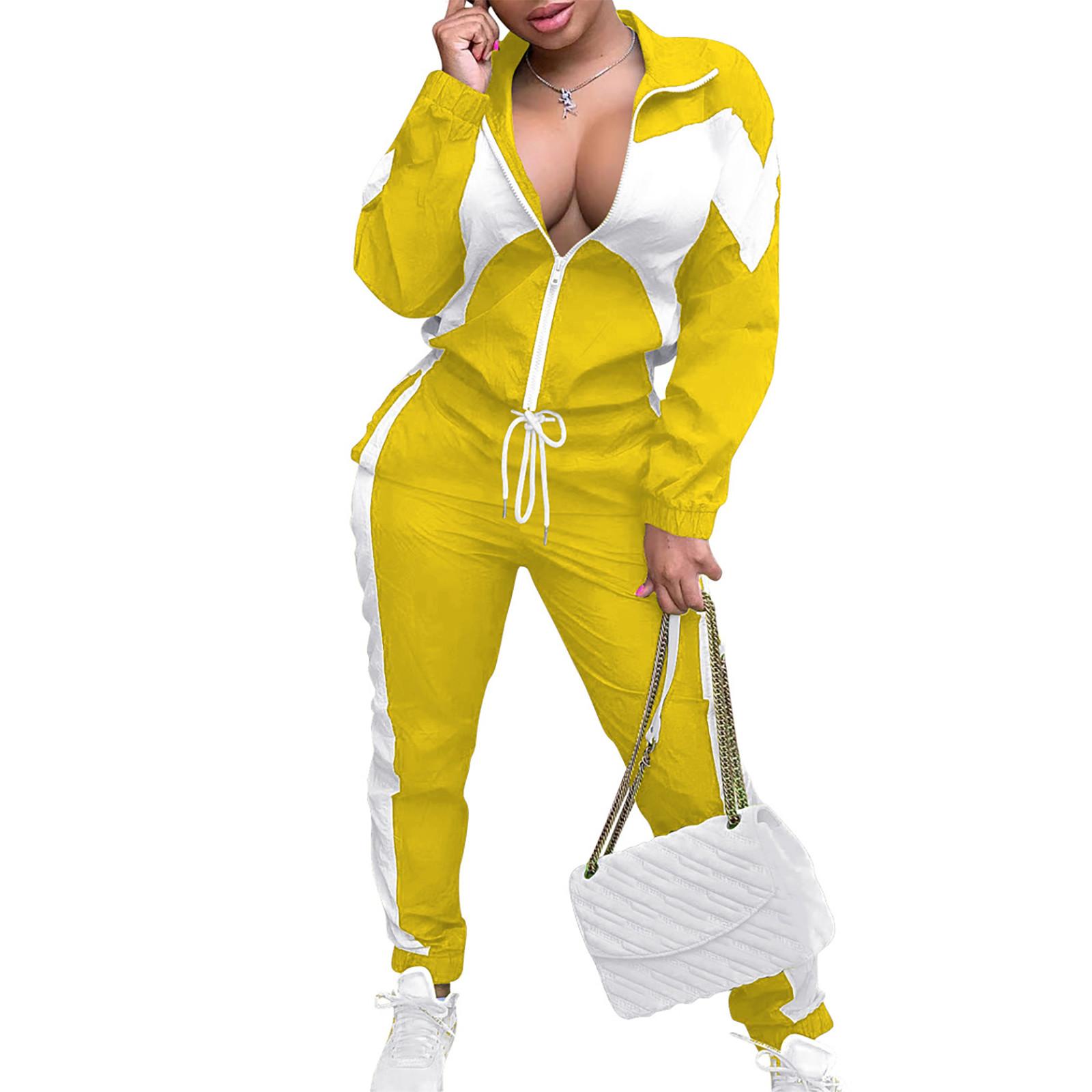 Women s Fashion Casual Color Matching Cardigan Leggings Pants Suit XL жовтий
Women s Fashion Casual Color Matching Cardigan Leggings Pants Suit XL жовтий