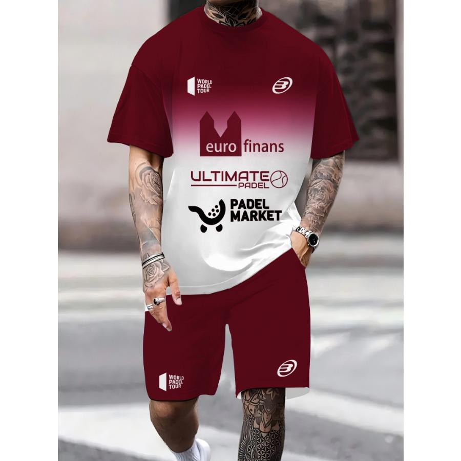 2025 Summer New Short Sleeve Shorts Embossed Gradient Letter Men s Tennis T-shirt Casual Set Popular Sports 6XL
2025 Summer New Short Sleeve Shorts Embossed Gradient Letter Men s Tennis T-shirt Casual Set Popular Sports 6XL