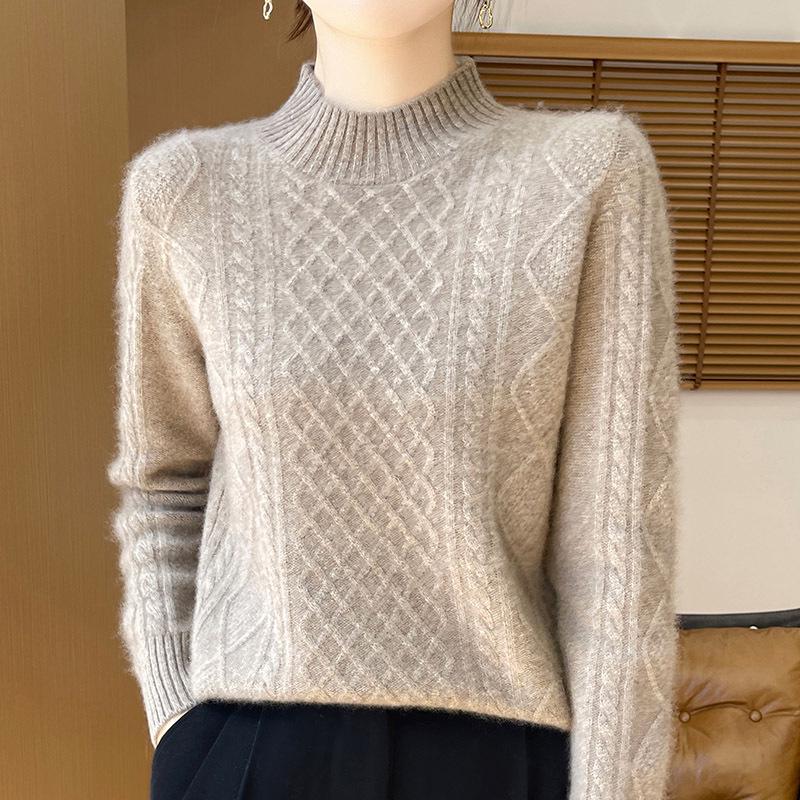 Argyle Cashmere Cable Knit Sweater - Women s Slim Fit Half High Neck Pullover for Autumn/Winter 2XL верблюд
Argyle Cashmere Cable Knit Sweater - Women s Slim Fit Half High Neck Pullover for Autumn/Winter 2XL верблюд