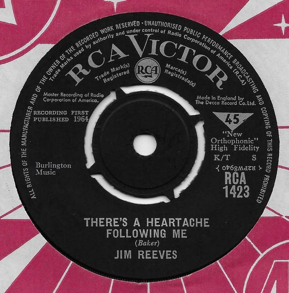 7inch Record JIM REEVES - There s A Heartache Following Me RCA1423 RCA Victor 1964 UK Pop Used
7inch Record JIM REEVES - There s A Heartache Following Me RCA1423 RCA Victor 1964 UK Pop Used