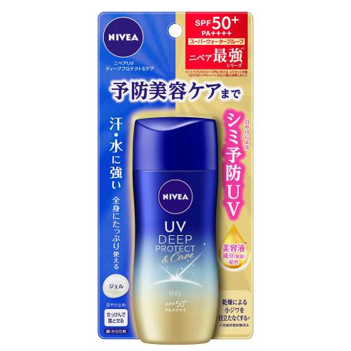 Nivea UV Deep Protection & Care Gel 80g SPF50+ / PA++++ qBeauty care UV for preventive beauty (preventing spots and freckles caused by sunburn)
Nivea UV Deep Protection & Care Gel 80g SPF50+ / PA++++ qBeauty care UV for preventive beauty (preventing spots and freckles caused by sunburn)