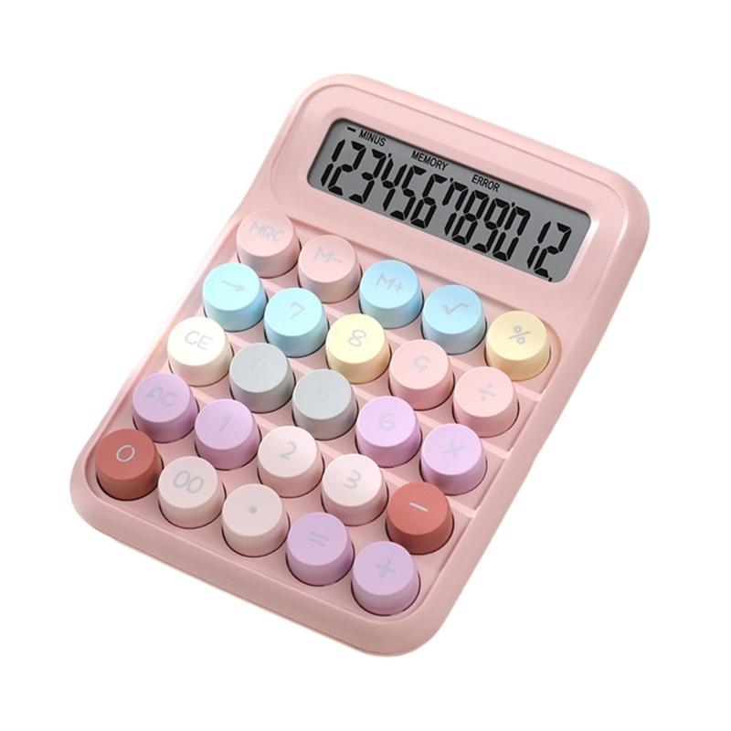 Mechanical Calculator Desktop Calculators with 12 Digit Large LCD Display and Big Mechanical Buttons for Office School рожевий
Mechanical Calculator Desktop Calculators with 12 Digit Large LCD Display and Big Mechanical Buttons for Office School рожевий