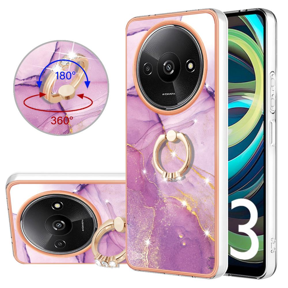 For Xiaomi Redmi A3/Poco C61 4G Case with Ring Kickstand Marble Pattern Electroplating TPU Back Cover Purple 001
For Xiaomi Redmi A3/Poco C61 4G Case with Ring Kickstand Marble Pattern Electroplating TPU Back Cover Purple 001