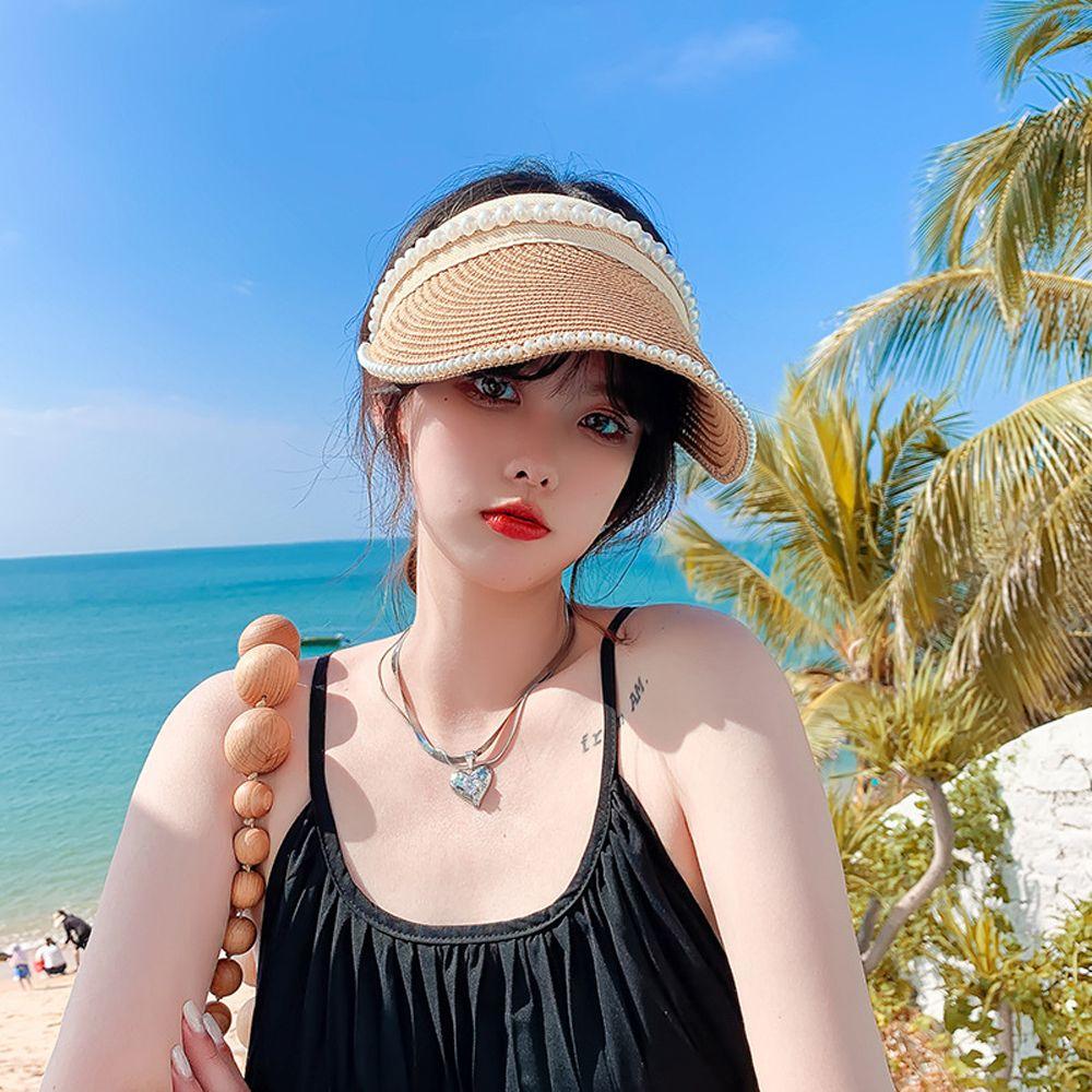 Hoop Breathable Sun Shading Outdoor Women Beach Hat Summer Sun Cap Visor Hat Empty Top Straw Hat #4
Hoop Breathable Sun Shading Outdoor Women Beach Hat Summer Sun Cap Visor Hat Empty Top Straw Hat #4
