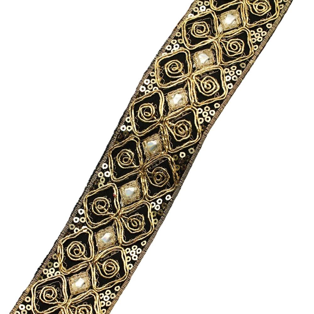 4.5cm Wide Embroidered Lace Webbing Handmade Gold Thread Sequin Lace Ribbon 10 Yards Sequins Embroidery Lace Fabric Tape One Size чёрный
4.5cm Wide Embroidered Lace Webbing Handmade Gold Thread Sequin Lace Ribbon 10 Yards Sequins Embroidery Lace Fabric Tape One Size чёрный