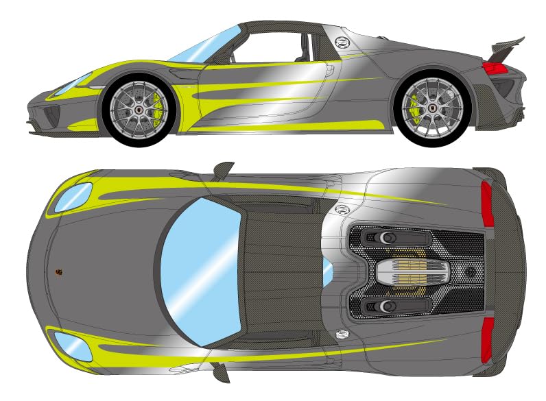 Make up EIDOLON Porsche 918 Spyder Weissach Package 2011 Rear Wing Up Meteor Grey Green Stripe Finished Model EM812C 1/43 Metallic/Acid
Make up EIDOLON Porsche 918 Spyder Weissach Package 2011 Rear Wing Up Meteor Grey Green Stripe Finished Model EM812C 1/43 Metallic/Acid