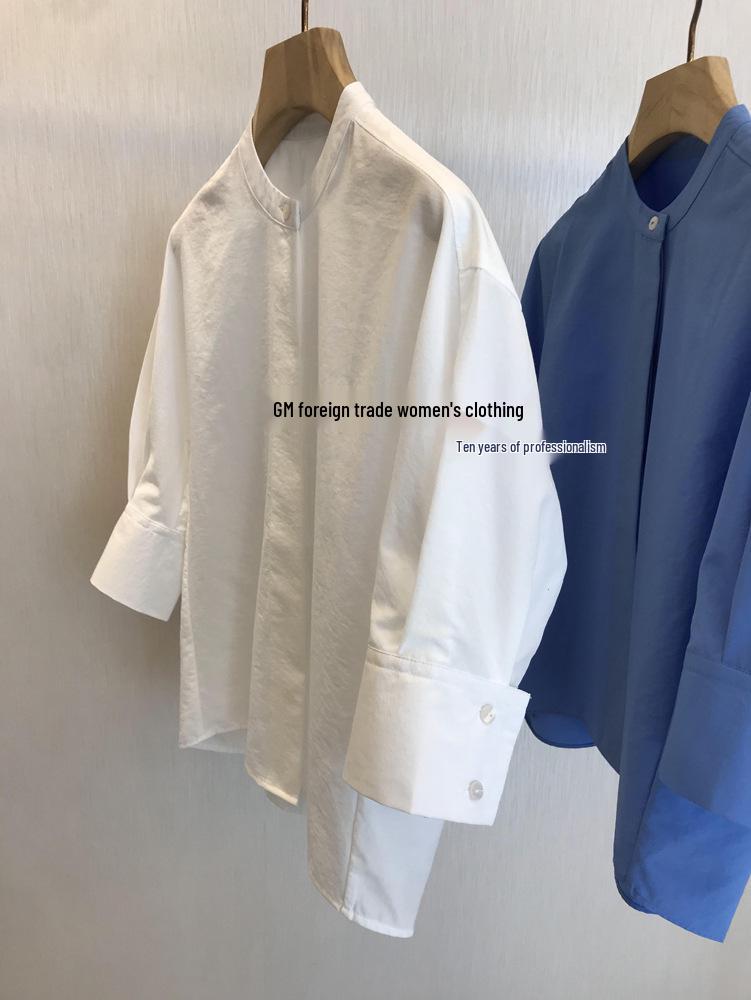 Настоятельно рекомендуется! Минималистичная модная женская рубашка с рукавом до середины предплечья и воротником-стойкой Large белый
Настоятельно рекомендуется! Минималистичная модная женская рубашка с рукавом до середины предплечья и воротником-стойкой Large белый