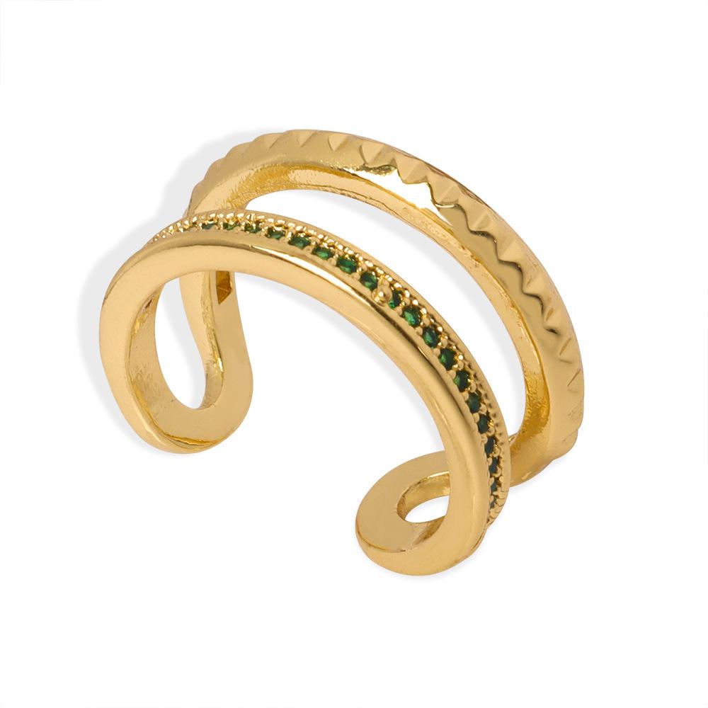 Ring Double-layer Hollow Opening Ring, Copper Material Inlaid with Rhinestones, Niche, Exquisite Temperament, Personalized Ring Women
Ring Double-layer Hollow Opening Ring, Copper Material Inlaid with Rhinestones, Niche, Exquisite Temperament, Personalized Ring Women