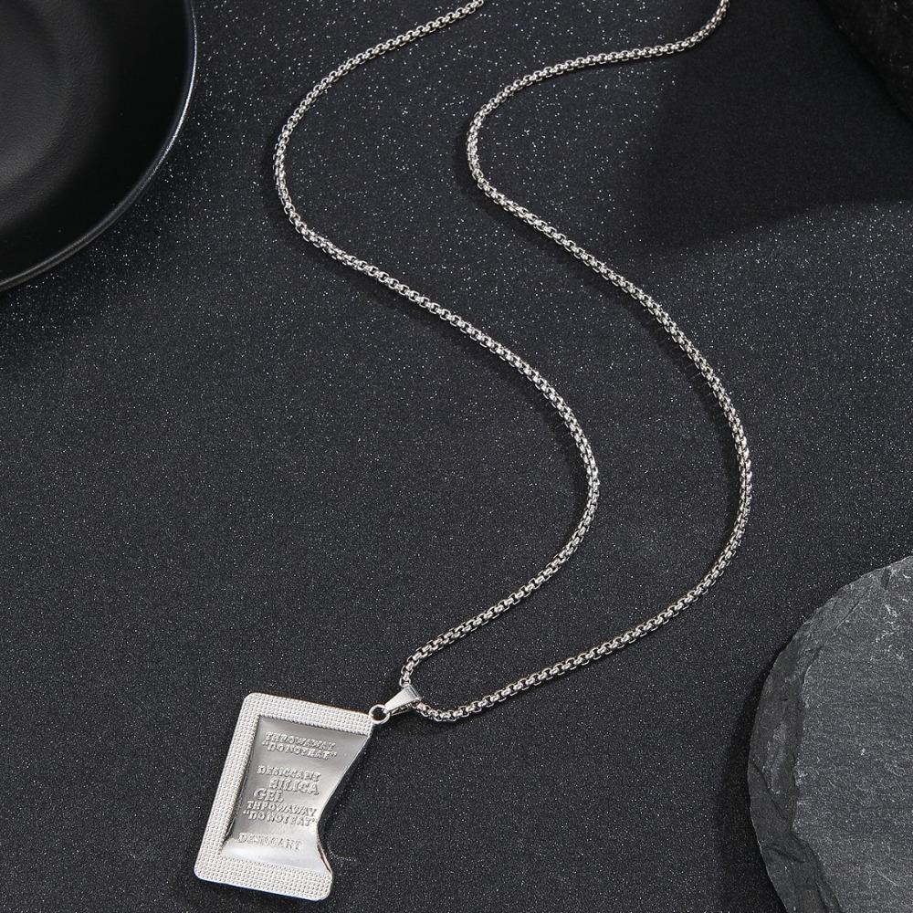 Throw Away Do Not Eat Desiccant Model Men Necklaces Pendant Jewelry for Male Women Unique Punk Hip Hop Accessories Gift
Throw Away Do Not Eat Desiccant Model Men Necklaces Pendant Jewelry for Male Women Unique Punk Hip Hop Accessories Gift
