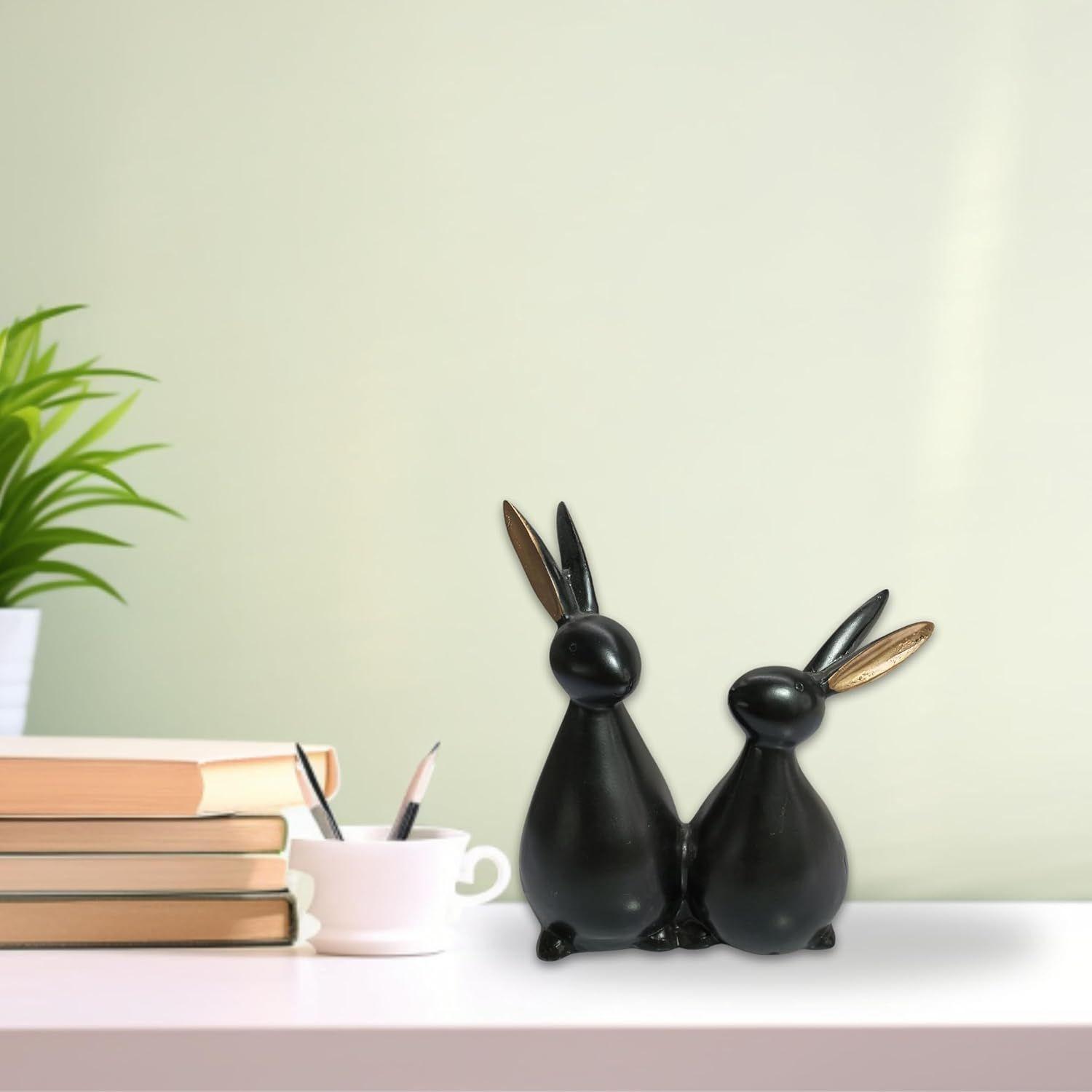 Black Poly Resin Rabbit 10 Inches - Set of 1 Showpiece Rabbit Figurine for Home Decor Living Room Office Home
Black Poly Resin Rabbit 10 Inches - Set of 1 Showpiece Rabbit Figurine for Home Decor Living Room Office Home