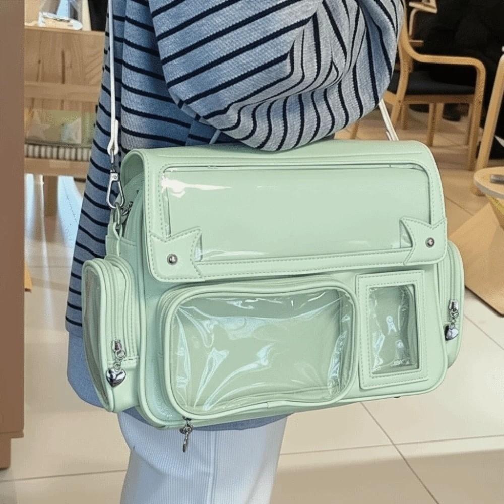 Transparent Convertible Ita Backpack PVC Solid Color Kawaii Uniform Bag Ita Waterproof PU Leather Clear Window Plushie Bag зелёный
Transparent Convertible Ita Backpack PVC Solid Color Kawaii Uniform Bag Ita Waterproof PU Leather Clear Window Plushie Bag зелёный