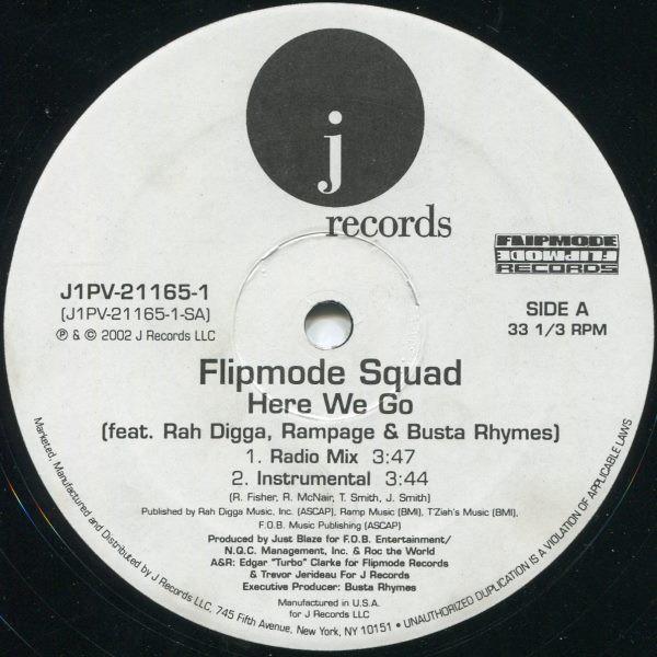 12inch Record FLIPMODE SQUAD, RAH DIGGA, RAMPAGE - Here We Go J1PV211651 J Records 2002 US Rap & Hip-Hop/R&B Used
12inch Record FLIPMODE SQUAD, RAH DIGGA, RAMPAGE - Here We Go J1PV211651 J Records 2002 US Rap & Hip-Hop/R&B Used