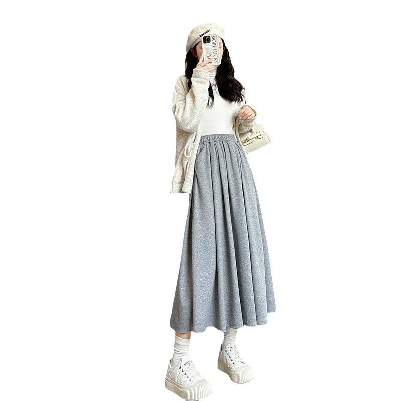 Spring and Autumn New Thin and Drape A-word Umbrella Skirt Medium and Long Skirt L темно-сірий
Spring and Autumn New Thin and Drape A-word Umbrella Skirt Medium and Long Skirt L темно-сірий