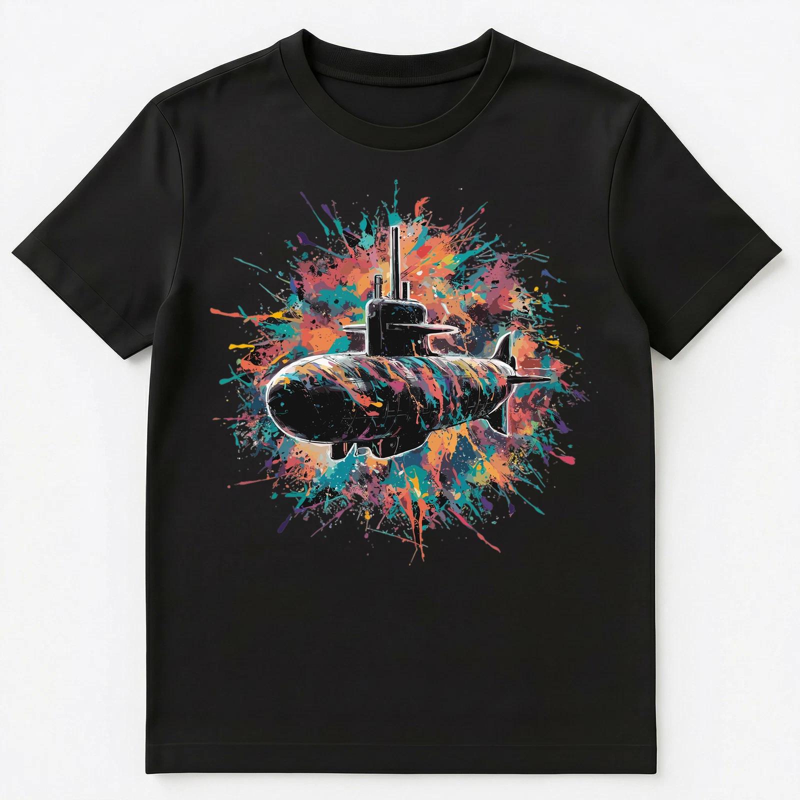 Colorful Paint Splash Submarine Art Graphic Unisex T-Shirt L
Colorful Paint Splash Submarine Art Graphic Unisex T-Shirt L