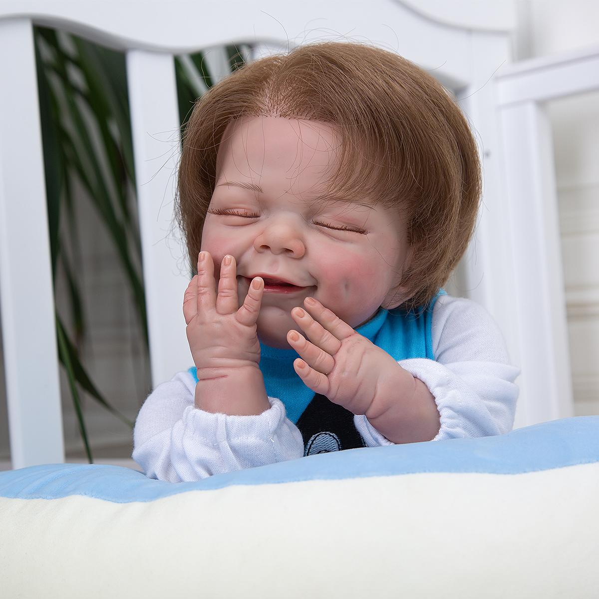 20 дюймов Ручная работа Укорененные волокна Полный силикон Реборн Мальчик Закрытые глаза Спящий Малыш Игрушки Детский День рождения Рождественский подарок 50 cm
20 дюймов Ручная работа Укорененные волокна Полный силикон Реборн Мальчик Закрытые глаза Спящий Малыш Игрушки Детский День рождения Рождественский подарок 50 cm