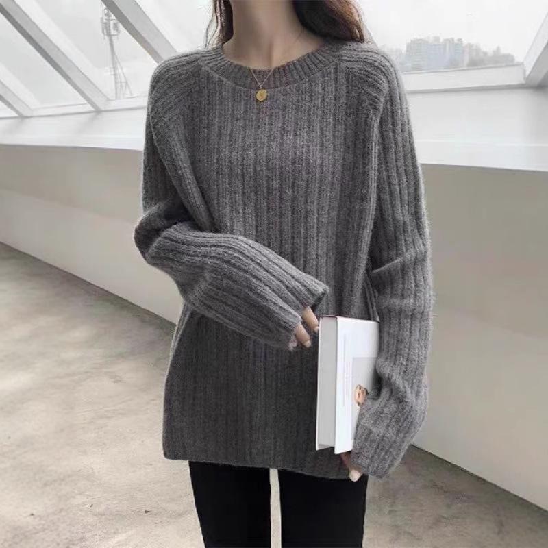 Women s Medium Length Knitted Wool Cardigan - Round Neck, Thick, Solid Color, Loose Fit, Lazy Style for Autumn and Winter S
Women s Medium Length Knitted Wool Cardigan - Round Neck, Thick, Solid Color, Loose Fit, Lazy Style for Autumn and Winter S