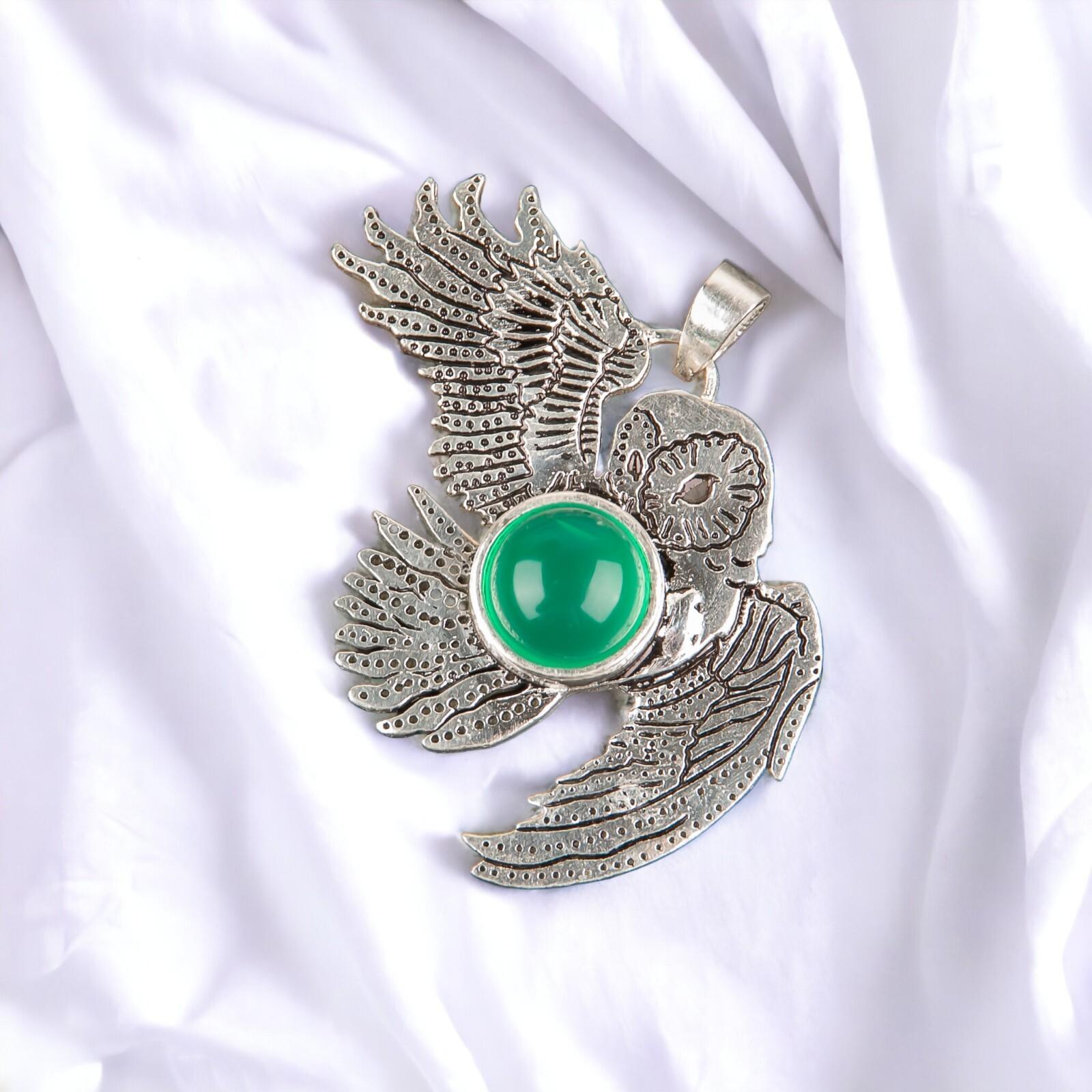 925 Sterling Silver Multi Gemstone Owl Designer Good Luck Jewelry Pendant 1.3 CP-16
925 Sterling Silver Multi Gemstone Owl Designer Good Luck Jewelry Pendant 1.3 CP-16