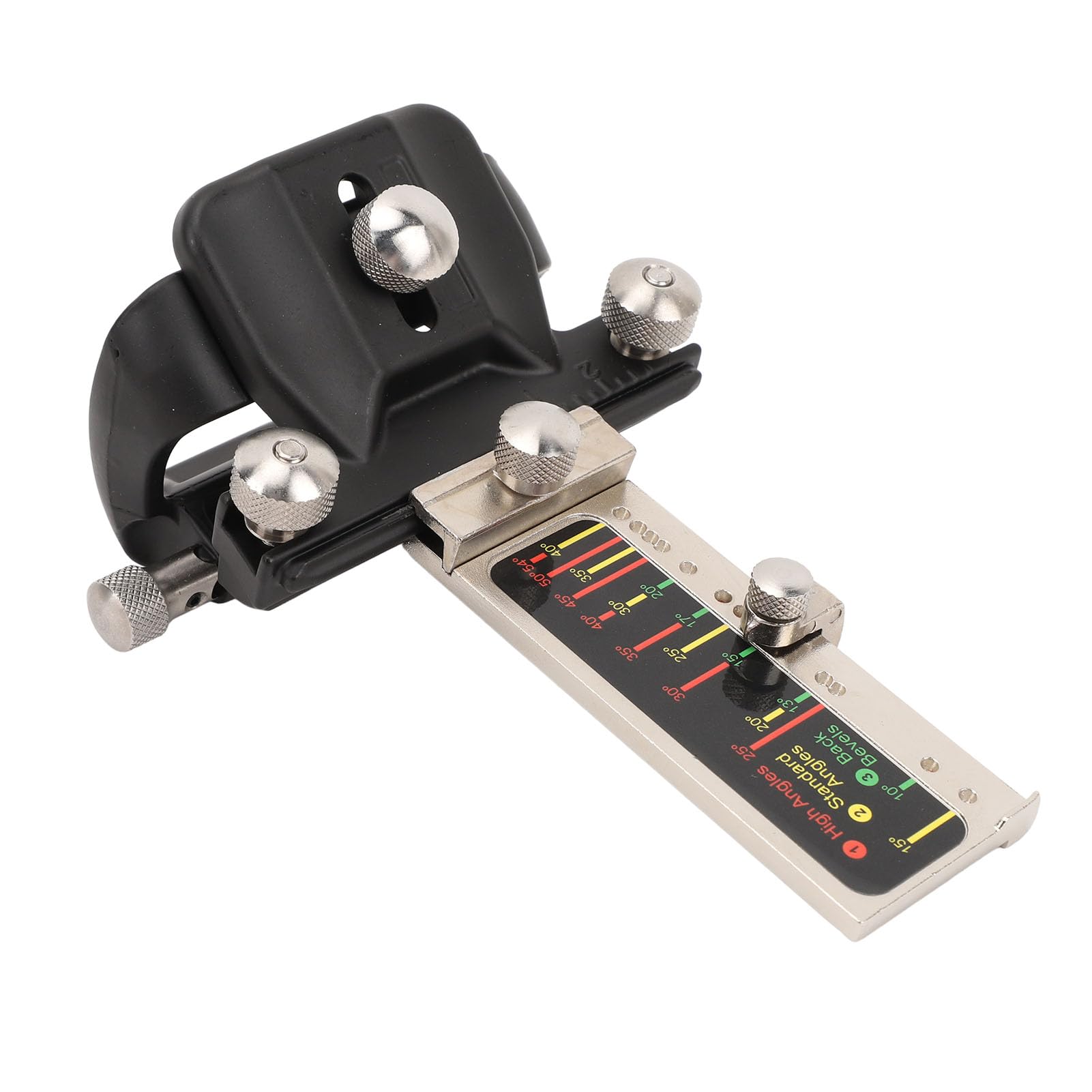 Chisel Sharpener Kit with Angle Fixture Woodworking Honing Guide System Aluminum Alloy Eccentric Roller Fine Adjustment 3 Level Angle Manually
Chisel Sharpener Kit with Angle Fixture Woodworking Honing Guide System Aluminum Alloy Eccentric Roller Fine Adjustment 3 Level Angle Manually