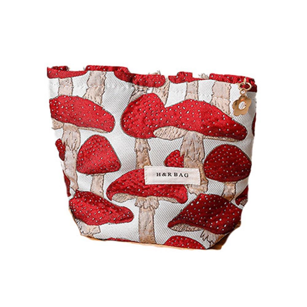 Vintage Canvas Makeup Bag Red Mushroom Printing M/L Size Coin Key Purse Washing Storage Bag Wedding
Vintage Canvas Makeup Bag Red Mushroom Printing M/L Size Coin Key Purse Washing Storage Bag Wedding