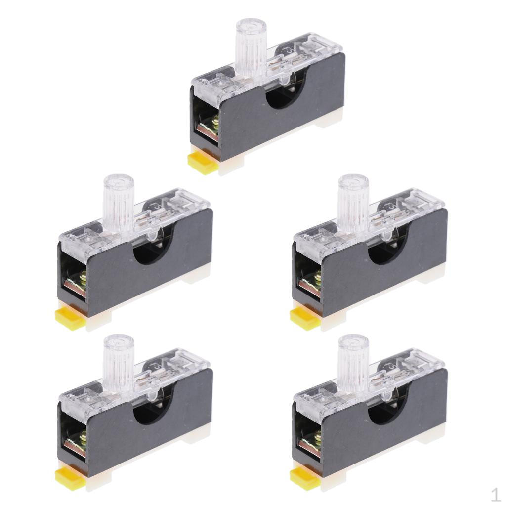 5 Pieces FS101 6*30mm 10A + Indicr Light DIN RAIL Mounted Holder
5 Pieces FS101 6*30mm 10A + Indicr Light DIN RAIL Mounted Holder