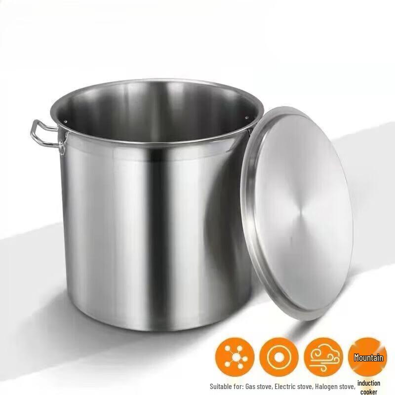ZISIZ Induction Compatible Stainless Steel Soup Pot with Lid
ZISIZ Induction Compatible Stainless Steel Soup Pot with Lid