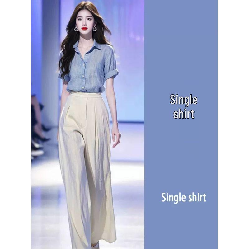 Goddess Style Summer Two-Piece Set: Elegant Women s Shirt and Pants S (Approx. 85-95 lbs)
Goddess Style Summer Two-Piece Set: Elegant Women s Shirt and Pants S (Approx. 85-95 lbs)
