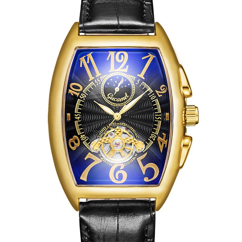 GUCAMEL Мужские часы Wine Barrel Механические часы Автоматические механические часы Tourbillon Sun Moon Stars Мужские часы
GUCAMEL Мужские часы Wine Barrel Механические часы Автоматические механические часы Tourbillon Sun Moon Stars Мужские часы