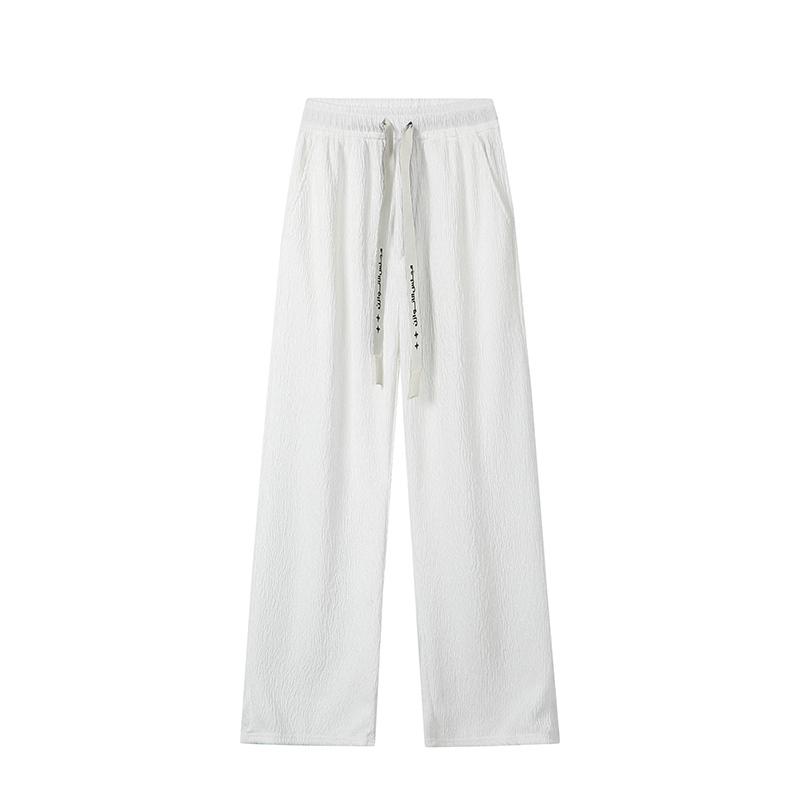 Men s White Textured Wide Leg Pants, Loose Fit Casual Trousers with Drawstring Waist, Streetwear Style for Daily Wear M білий
Men s White Textured Wide Leg Pants, Loose Fit Casual Trousers with Drawstring Waist, Streetwear Style for Daily Wear M білий