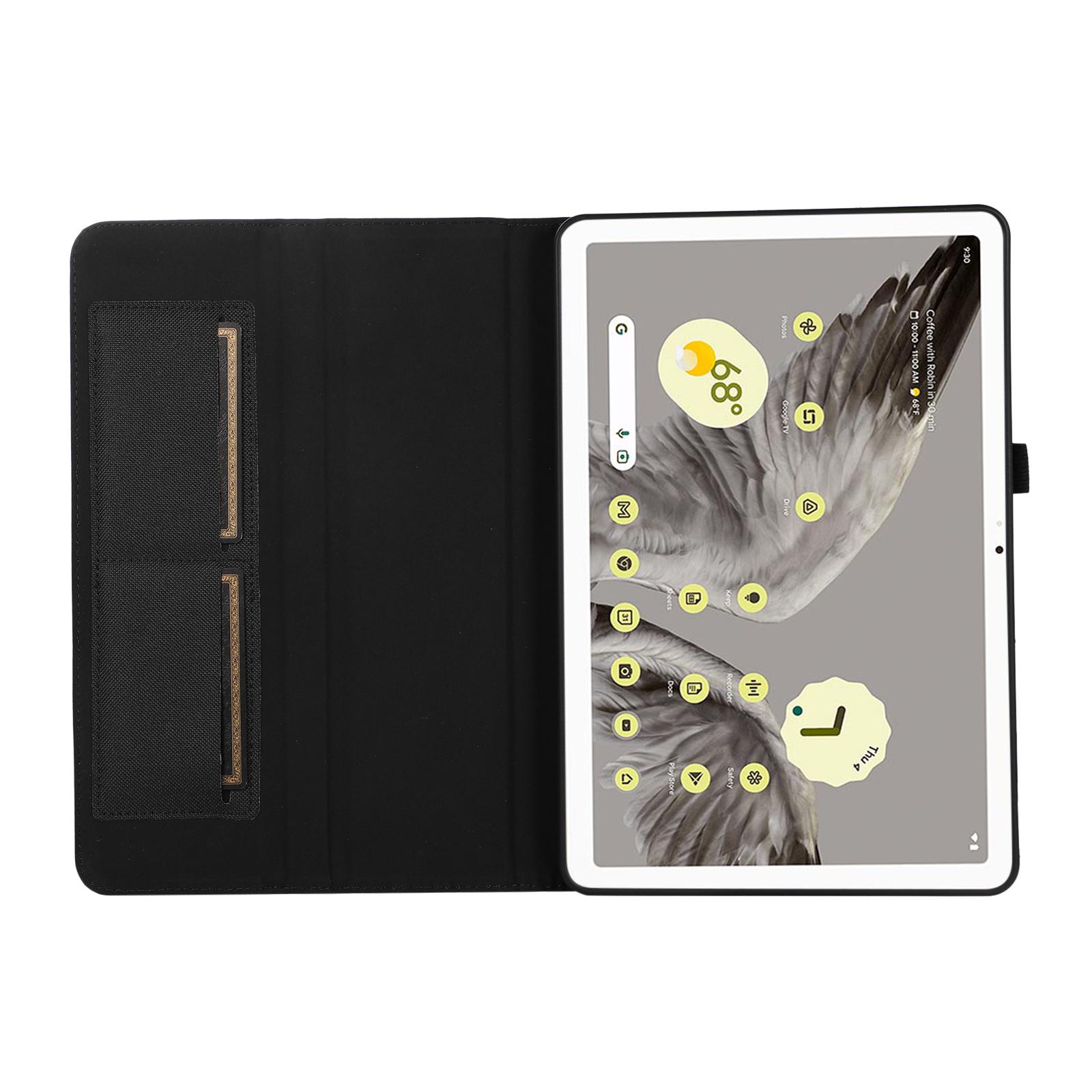 For Google Pixel Tablet Protective Cover Cloth Texture PU Leather Stand Smart Tablet Case with Card Holder Black
For Google Pixel Tablet Protective Cover Cloth Texture PU Leather Stand Smart Tablet Case with Card Holder Black