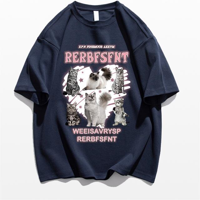 Pure cotton trendy brand high-end short-sleeved T-shirt women s summer new loose Korean version oversize couple 3XL Темно-синій
Pure cotton trendy brand high-end short-sleeved T-shirt women s summer new loose Korean version oversize couple 3XL Темно-синій
