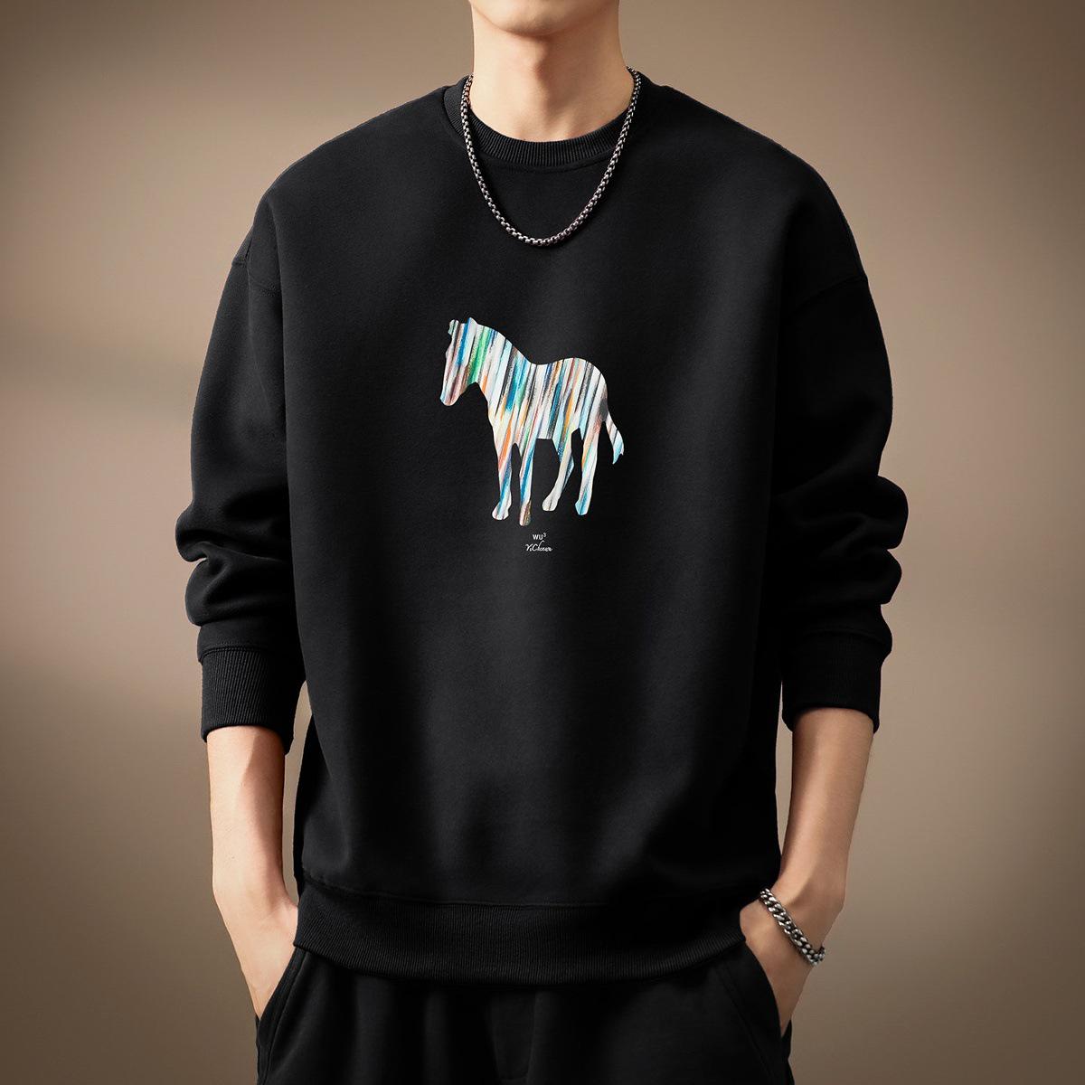 Premium Men s 2026 Winter Rainbow Horse Crewneck Sweatshirt - Trendy Loose Fit with Personalized Print 4XL (200-220 Jin) чорний
Premium Men s 2026 Winter Rainbow Horse Crewneck Sweatshirt - Trendy Loose Fit with Personalized Print 4XL (200-220 Jin) чорний