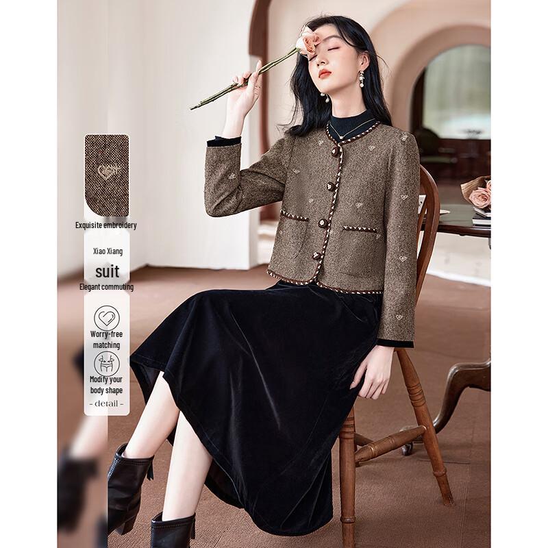 Elegant Women s Long-Sleeve Jacket and Skirt Set M
Elegant Women s Long-Sleeve Jacket and Skirt Set M