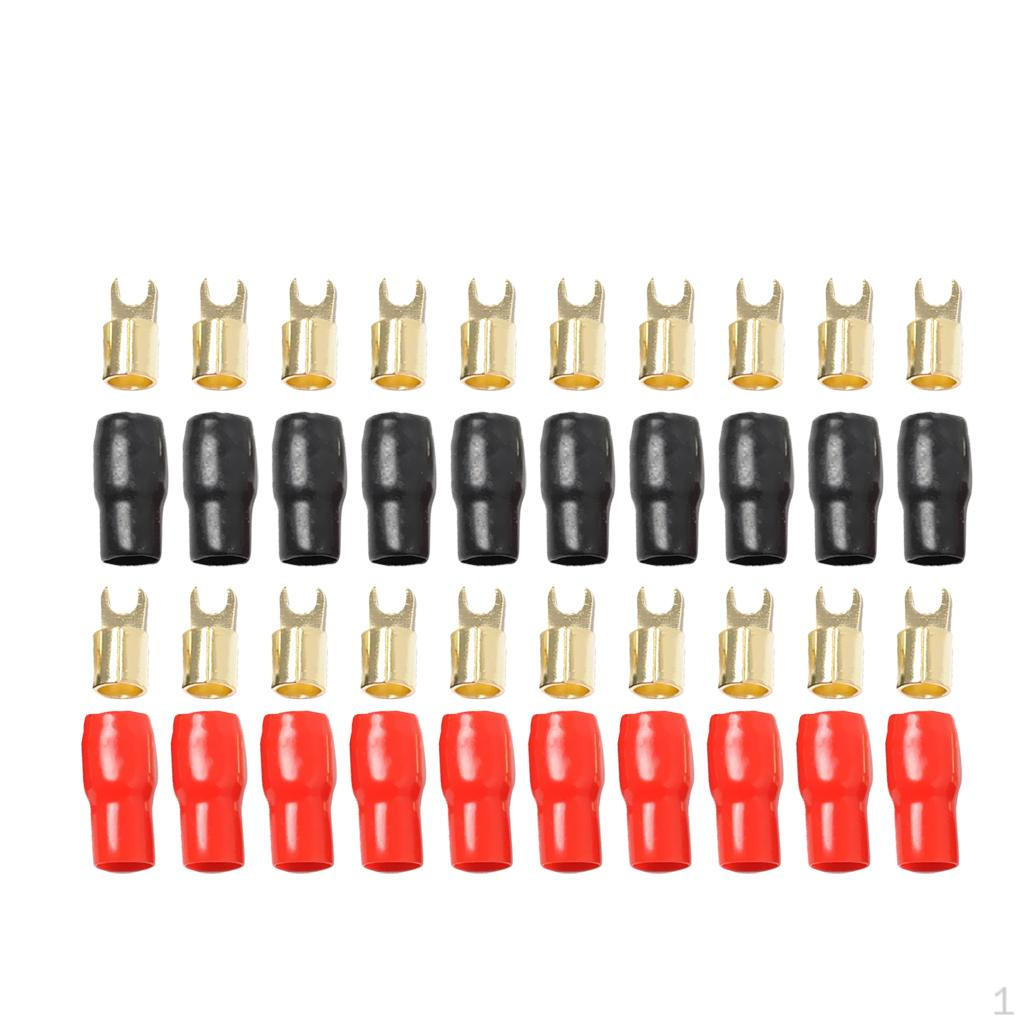 10 Pairs 4 AWG Wire Connectors Assortment Crimp Fork Terminals
10 Pairs 4 AWG Wire Connectors Assortment Crimp Fork Terminals