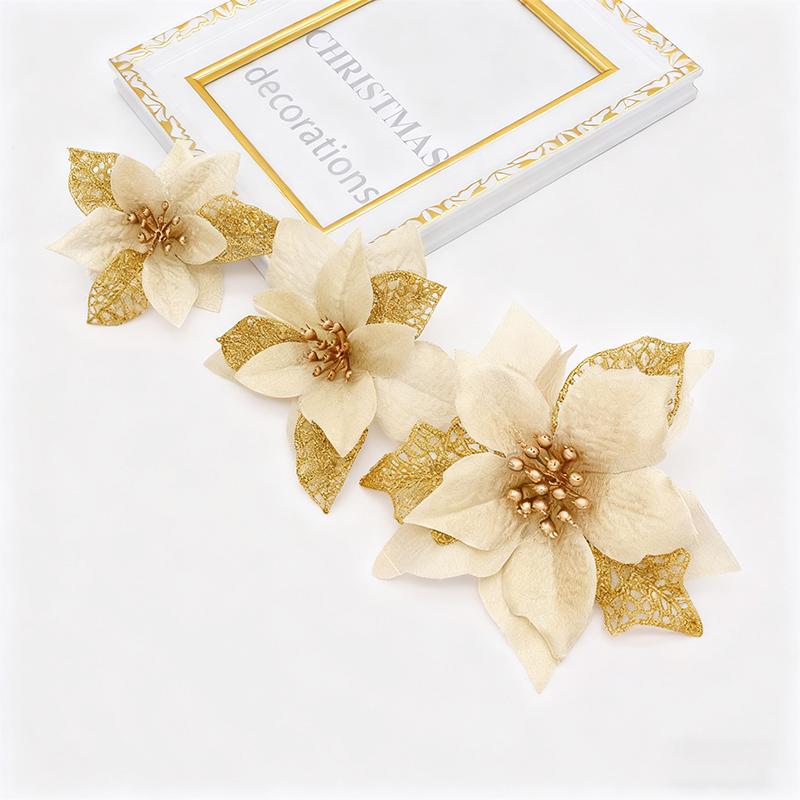 5Pcs 88/10/15CM Glitter Artificial Flowers Christmas Decoration Fake Flower Xmas Tree Ornaments for Home Decor New Year Wreath 8CM золотий
5Pcs 88/10/15CM Glitter Artificial Flowers Christmas Decoration Fake Flower Xmas Tree Ornaments for Home Decor New Year Wreath 8CM золотий