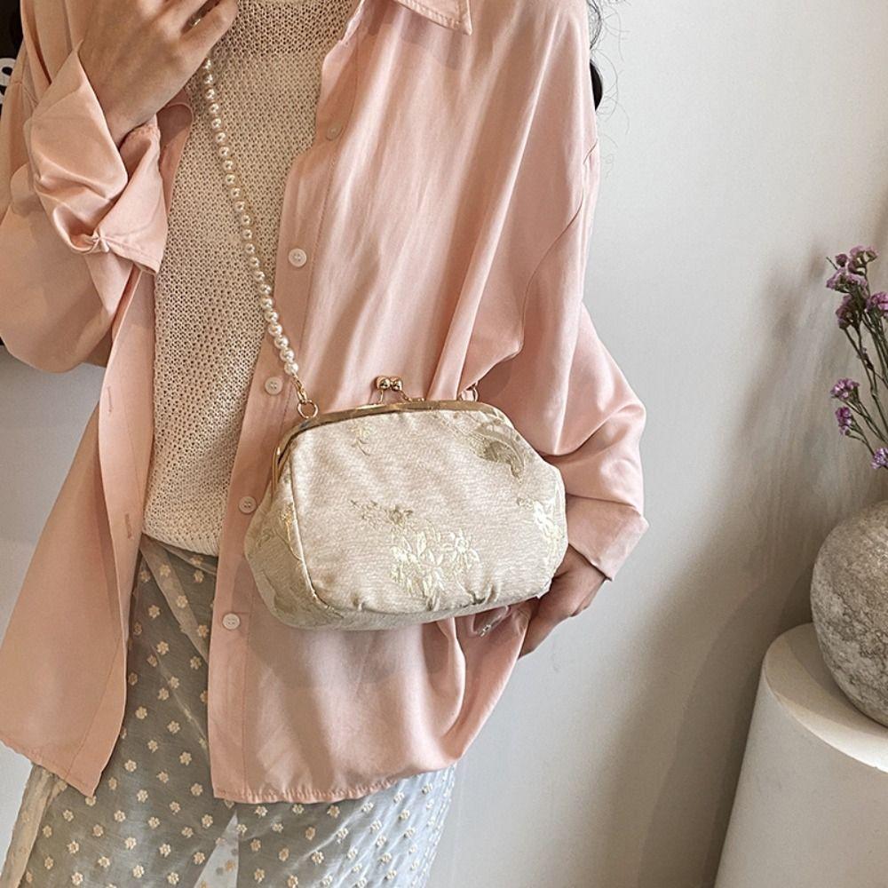 Canvas Chinese Style Handbag Pearl Chain Cheongsam Bag Elegant Hanfu Embroidery Handbag Women белый
Canvas Chinese Style Handbag Pearl Chain Cheongsam Bag Elegant Hanfu Embroidery Handbag Women белый