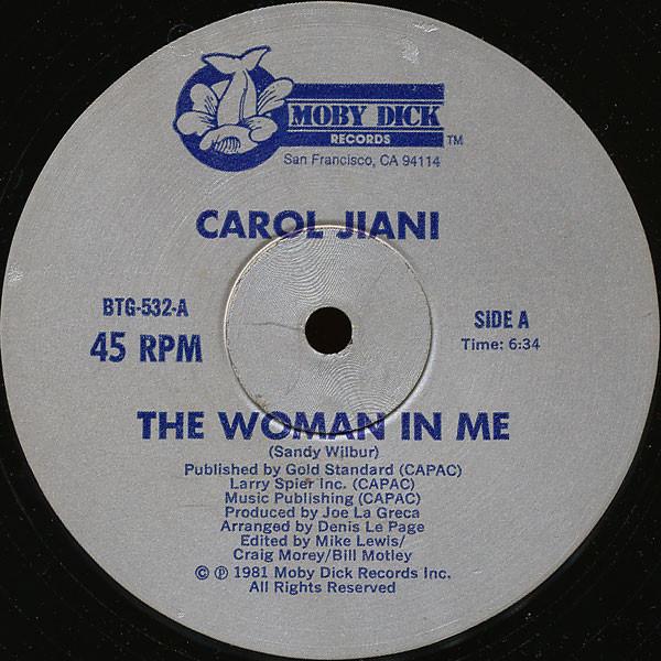 12-дюймовая пластинка CAROL JIANI - The Woman In Me / Mercy BTG532 Moby Dick Recor 1981 US Танцевальная и Электронная Б/У
12-дюймовая пластинка CAROL JIANI - The Woman In Me / Mercy BTG532 Moby Dick Recor 1981 US Танцевальная и Электронная Б/У