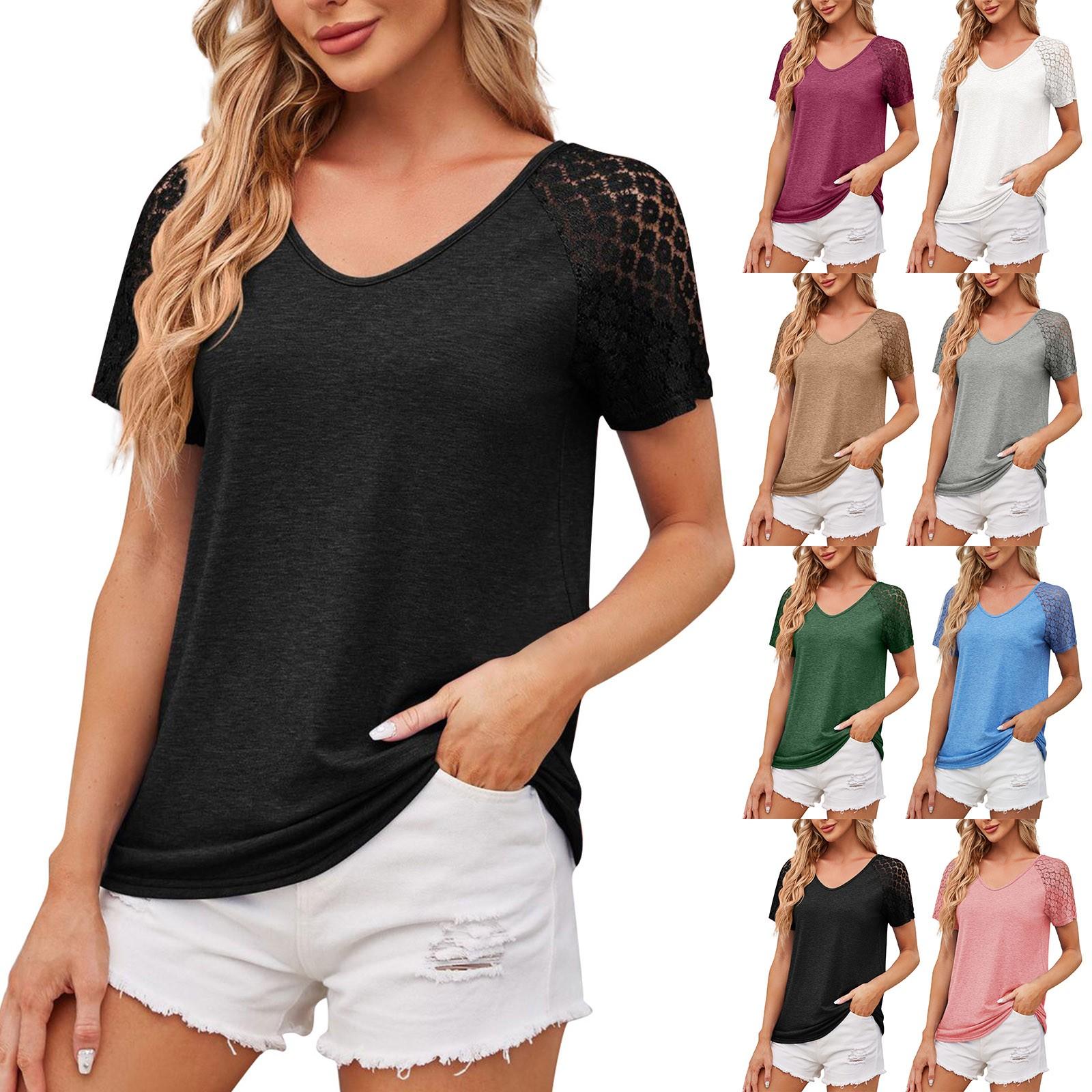 Fashion Women s Sexy Spring And Summer New Popular Women s Spliced Mesh Short-sleeved Tops Solid Color Casual Loose T-shirt
Fashion Women s Sexy Spring And Summer New Popular Women s Spliced Mesh Short-sleeved Tops Solid Color Casual Loose T-shirt