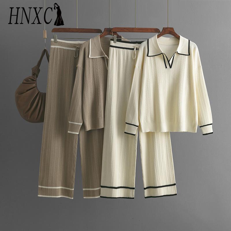 HNXC Autumn and Winter Lapel Color-blocking Fashion Casual Set High-waisted Slimming Knitted Two-piece Set One Size зелений
HNXC Autumn and Winter Lapel Color-blocking Fashion Casual Set High-waisted Slimming Knitted Two-piece Set One Size зелений