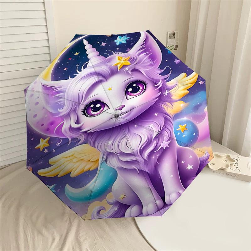 1PC Unicorn Cat Automatic Open/Close Umbrella with Windproof, 8-Rib Sturdy Canopy, Durable Ribs, Fashionable Design1294A
1PC Unicorn Cat Automatic Open/Close Umbrella with Windproof, 8-Rib Sturdy Canopy, Durable Ribs, Fashionable Design1294A
