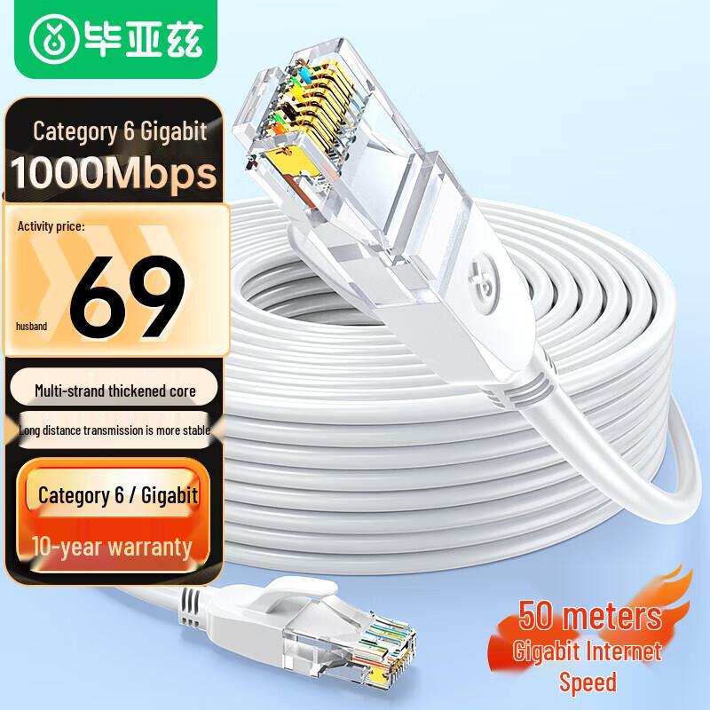 Biaze CAT6 Gigabit Ethernet Cable
Biaze CAT6 Gigabit Ethernet Cable