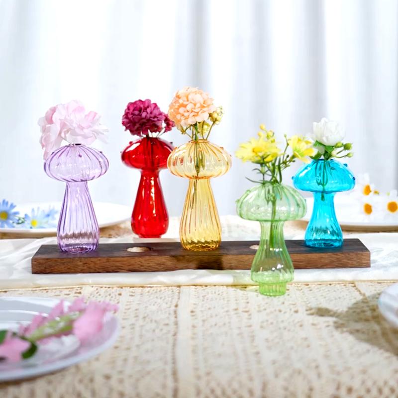 1Set Hydroponic Planting Set Festival Gifts Glass High-end Feel Mushroom Vase Wedding Decorations 5Pcs Vase Home Decoration
1Set Hydroponic Planting Set Festival Gifts Glass High-end Feel Mushroom Vase Wedding Decorations 5Pcs Vase Home Decoration