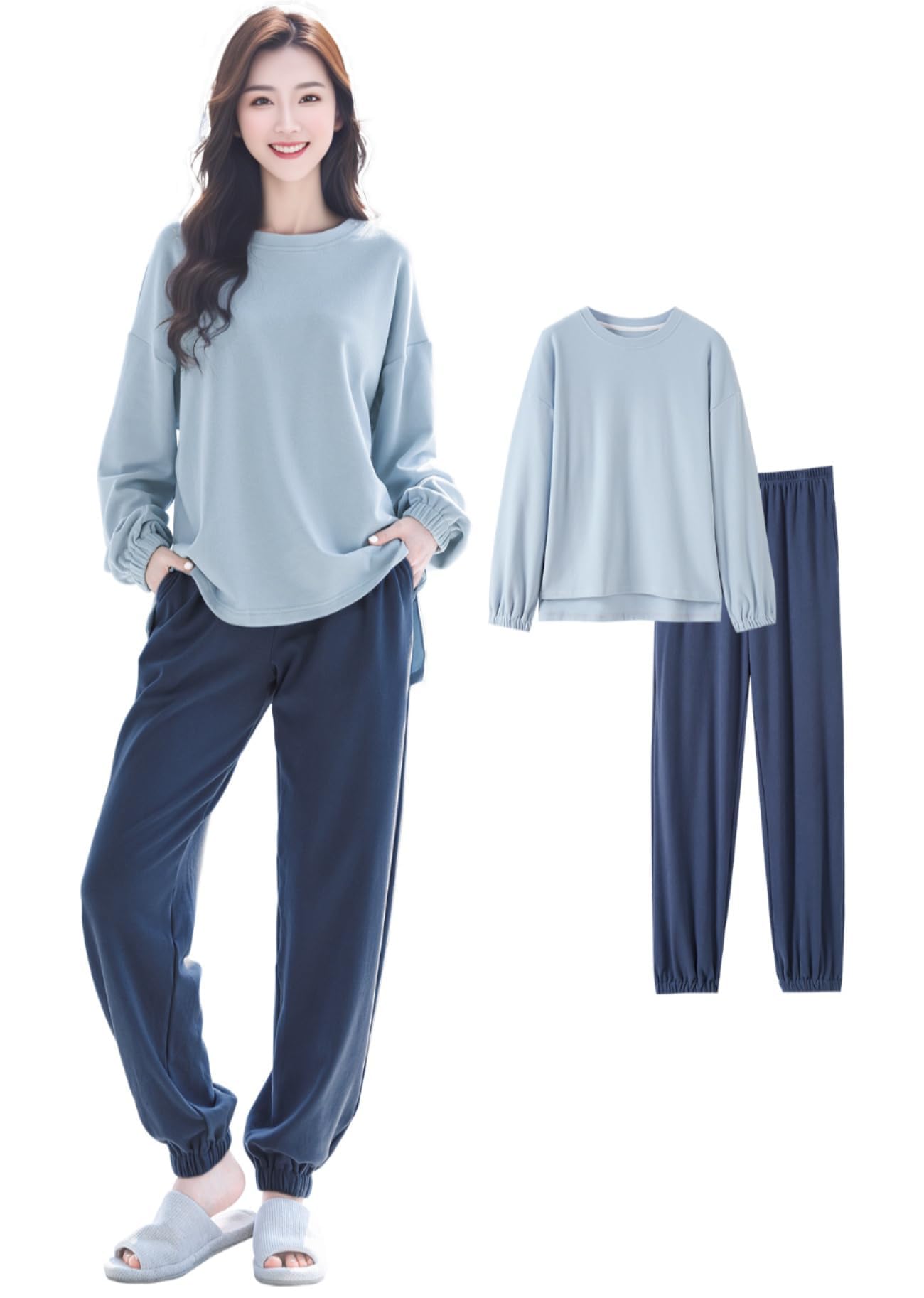 Beatgos Long Sleeve Loungewear Dralon Light Women s Pajamas, Warm, Fall/Winter Set, (502 Blue, Medium)
Beatgos Long Sleeve Loungewear Dralon Light Women s Pajamas, Warm, Fall/Winter Set, (502 Blue, Medium)