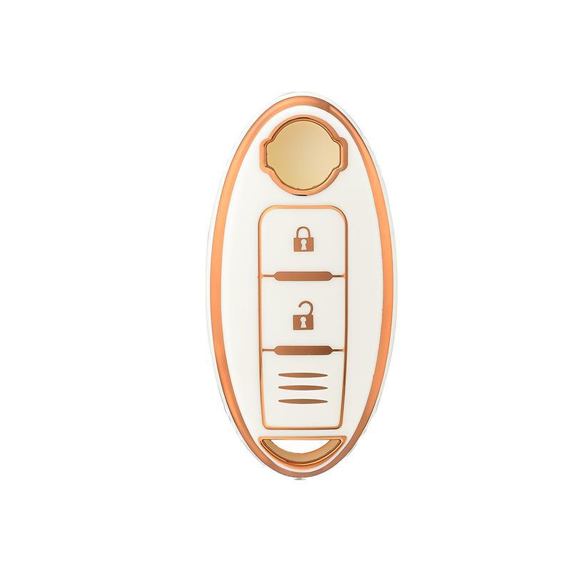 TPU Car Key Case for NISSAN-Tiida Qashqai X-TRAIL Terra18 370Z MARCH 15 High-end models 3 button NISSAN Car Key Fob Case Cover біле золото кольору
TPU Car Key Case for NISSAN-Tiida Qashqai X-TRAIL Terra18 370Z MARCH 15 High-end models 3 button NISSAN Car Key Fob Case Cover біле золото кольору