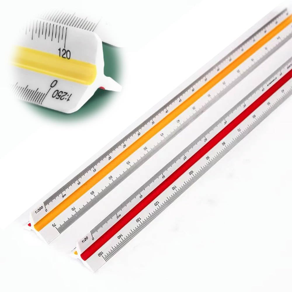 BIUTEFOR Triangular Scale 30cm Scale Ruler Plastic High Precision Special Scale Graduation 2 Pieces Plastic Durable and scale large
BIUTEFOR Triangular Scale 30cm Scale Ruler Plastic High Precision Special Scale Graduation 2 Pieces Plastic Durable and scale large