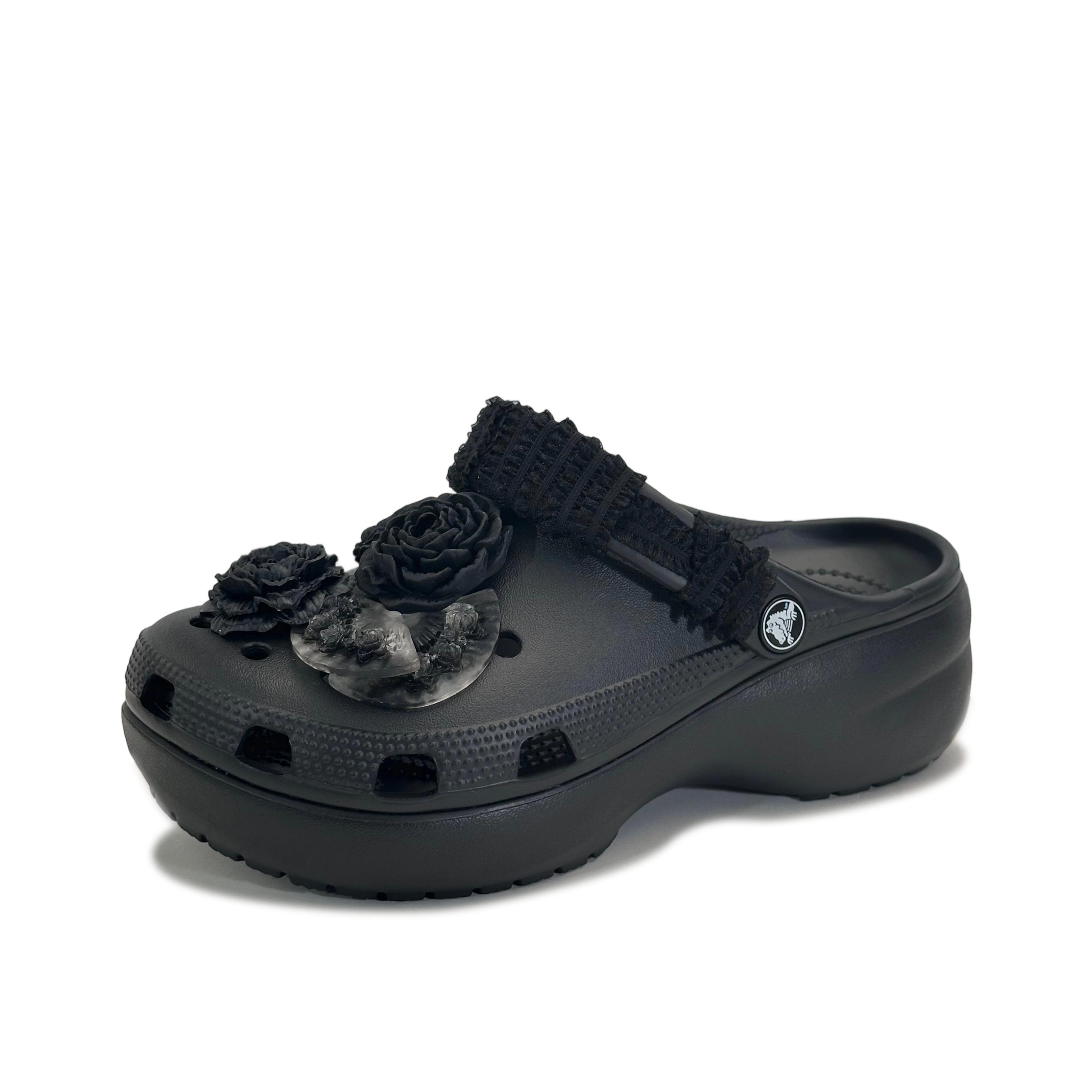 Crocs Classic Platform Clog Black Rose Niche Fashion Rework Three-dimensional Flower Sweet Cool Casual Hole Shoes Women Black 38-39 чёрный
Crocs Classic Platform Clog Black Rose Niche Fashion Rework Three-dimensional Flower Sweet Cool Casual Hole Shoes Women Black 38-39 чёрный