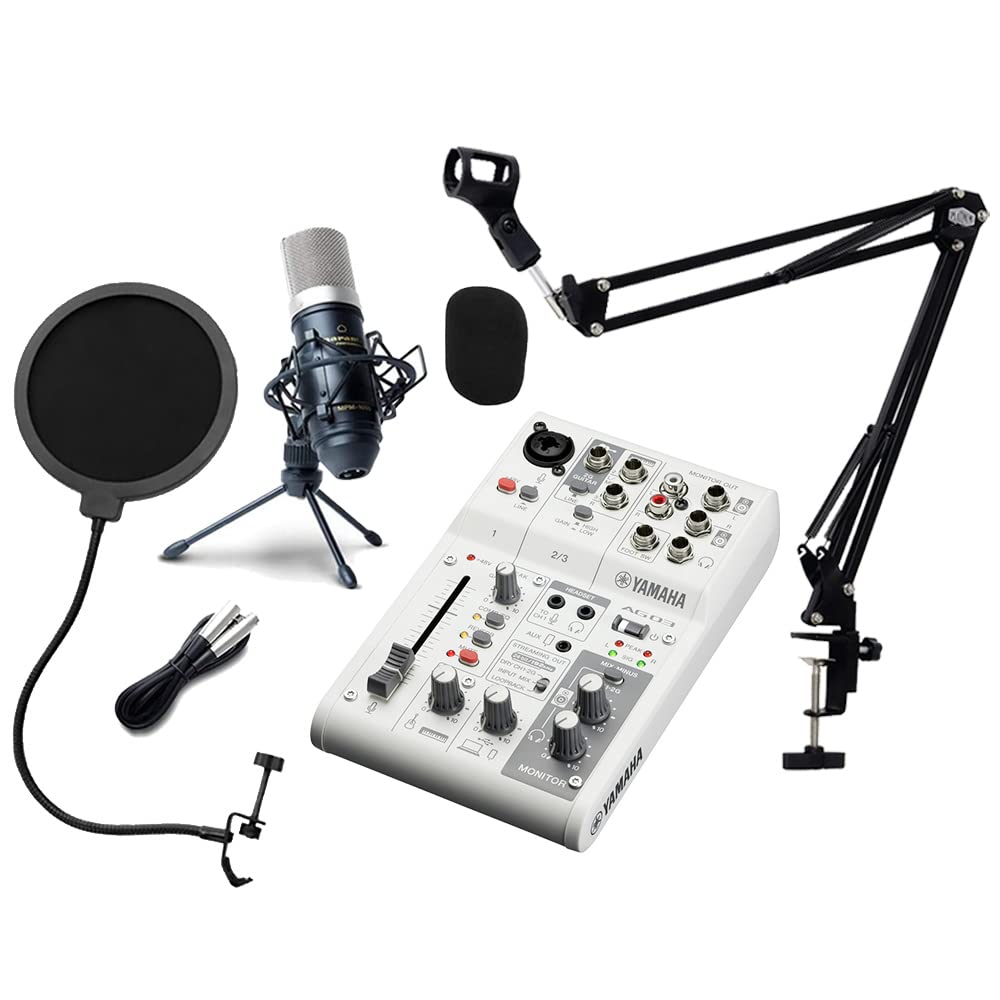 YAMAHA AG03 MK2 High Sound Quality Distribution Set Arm Stand with Pop Guard Condenser Microphone Mixer for Live Distribution and Commentary Yamaha чорний
YAMAHA AG03 MK2 High Sound Quality Distribution Set Arm Stand with Pop Guard Condenser Microphone Mixer for Live Distribution and Commentary Yamaha чорний