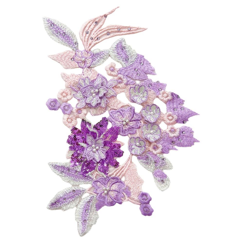 Трехмерные вышитые патчи с бисером, Деликатная аппликация для одежды, Свадебная одежда фиолетовый
Трехмерные вышитые патчи с бисером, Деликатная аппликация для одежды, Свадебная одежда фиолетовый