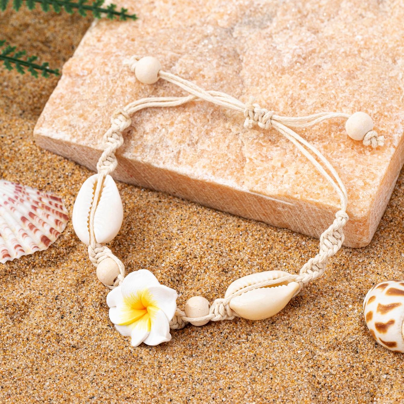 Women s Bracelet, Bohemian Hand-Woven Soft Clay Flower and Shell Bracelet, Suitable for Daily Wear and Vacation Wear
Women s Bracelet, Bohemian Hand-Woven Soft Clay Flower and Shell Bracelet, Suitable for Daily Wear and Vacation Wear
